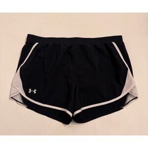 Under Armour Women's Lined Running Shorts Black/White Size XL
